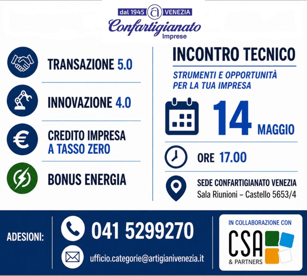 incontro investimenti incentivi credito per aziende